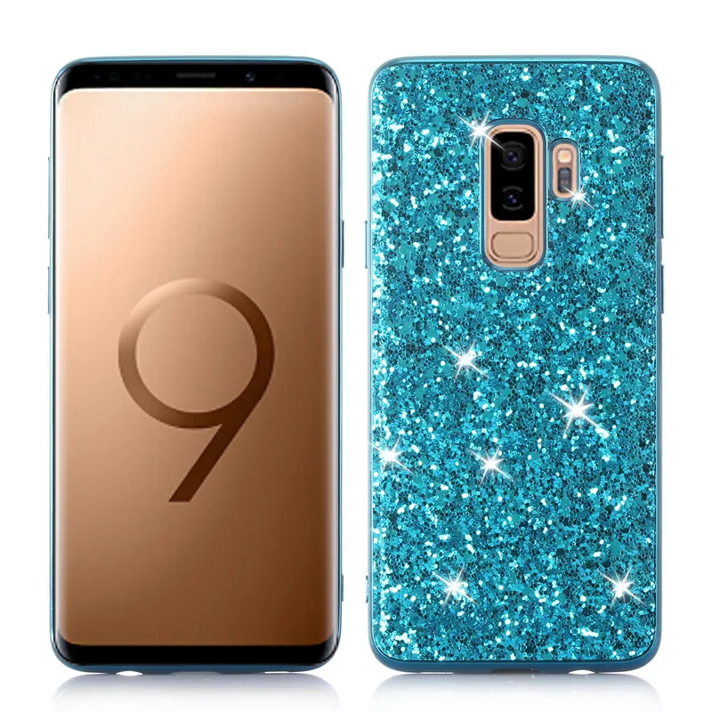 Blue Роскошный Шикарный чехол со стразами и блестками для iPhone 11 Pro 6 6s 7 8 Plus, чехол для iPhone X Xr Xs Max, Модный мягкий силиконовый чехол, Fundas - Цвет: Blue