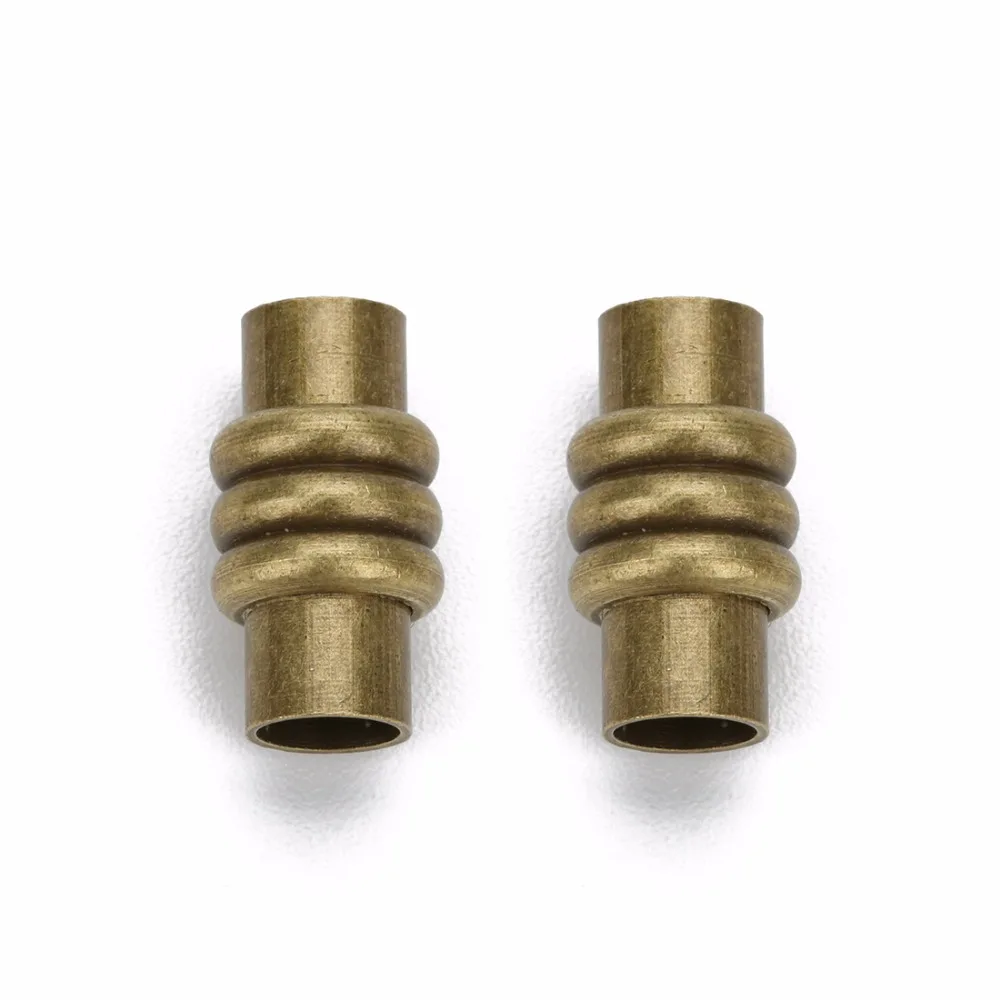 LOULEUR 5pcs/bag Hole Size 6mm Round Magnetic Clasps Leather Cord Bracelet Connectors For DIY Jewelry Findings Making Materials | Украшения