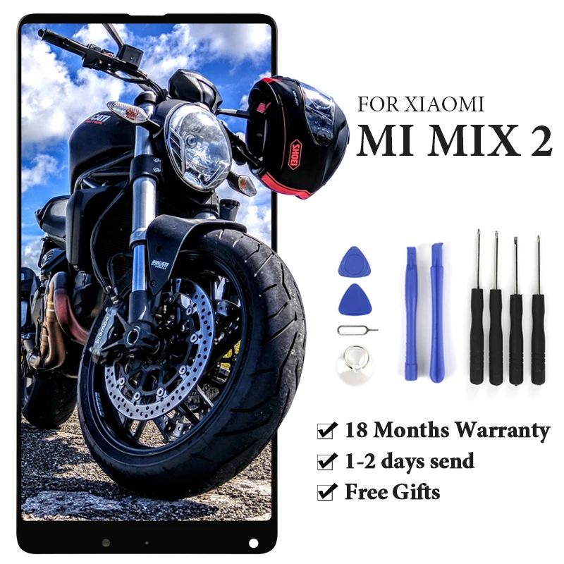 ЖК дисплей для Xiaomi Mi MIX 2 с сенсорным экраном и рамкой в сборе мобильный телефон