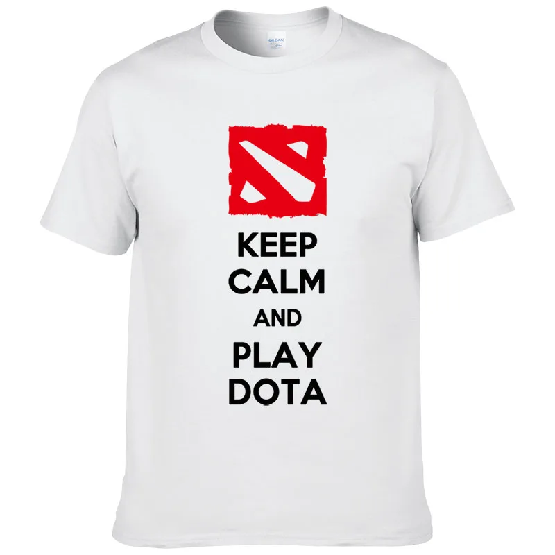 Футболка Defense of the Ancient Мужская футболка DOTA 2 с мультиплеером из хлопка круглым