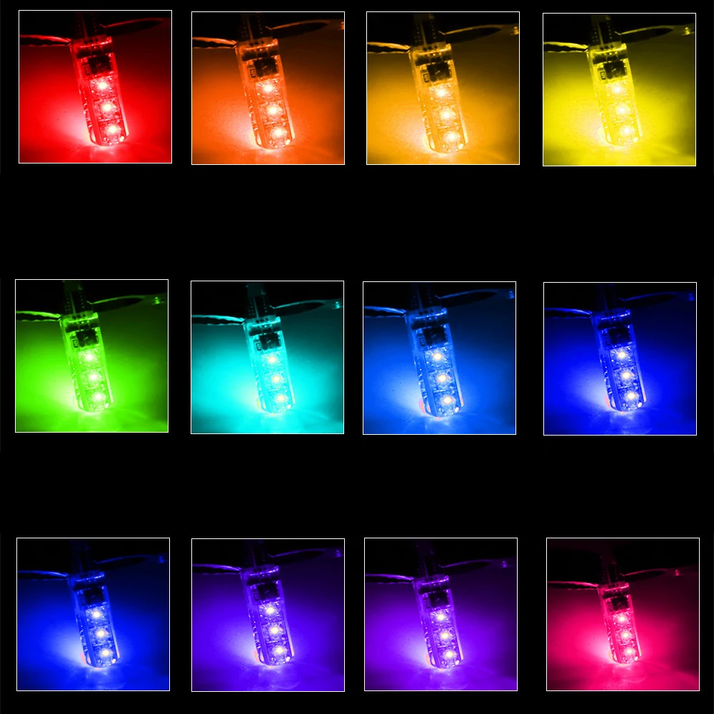 T10 RGB W5W светодиодный огни с пульта дистанционного управления RGBW 501 194 168 6SMD 5050