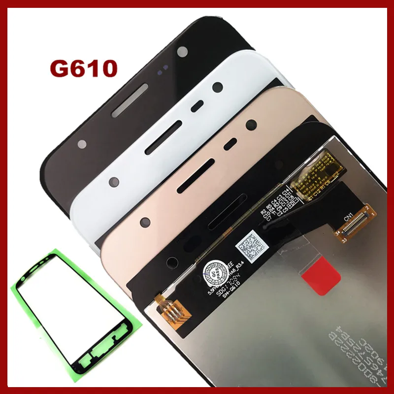 Одиночные/двойные отверстия G610K LCD для SAMSUNG GALAXY J7 Prime G610 G610F дисплей кодирующий