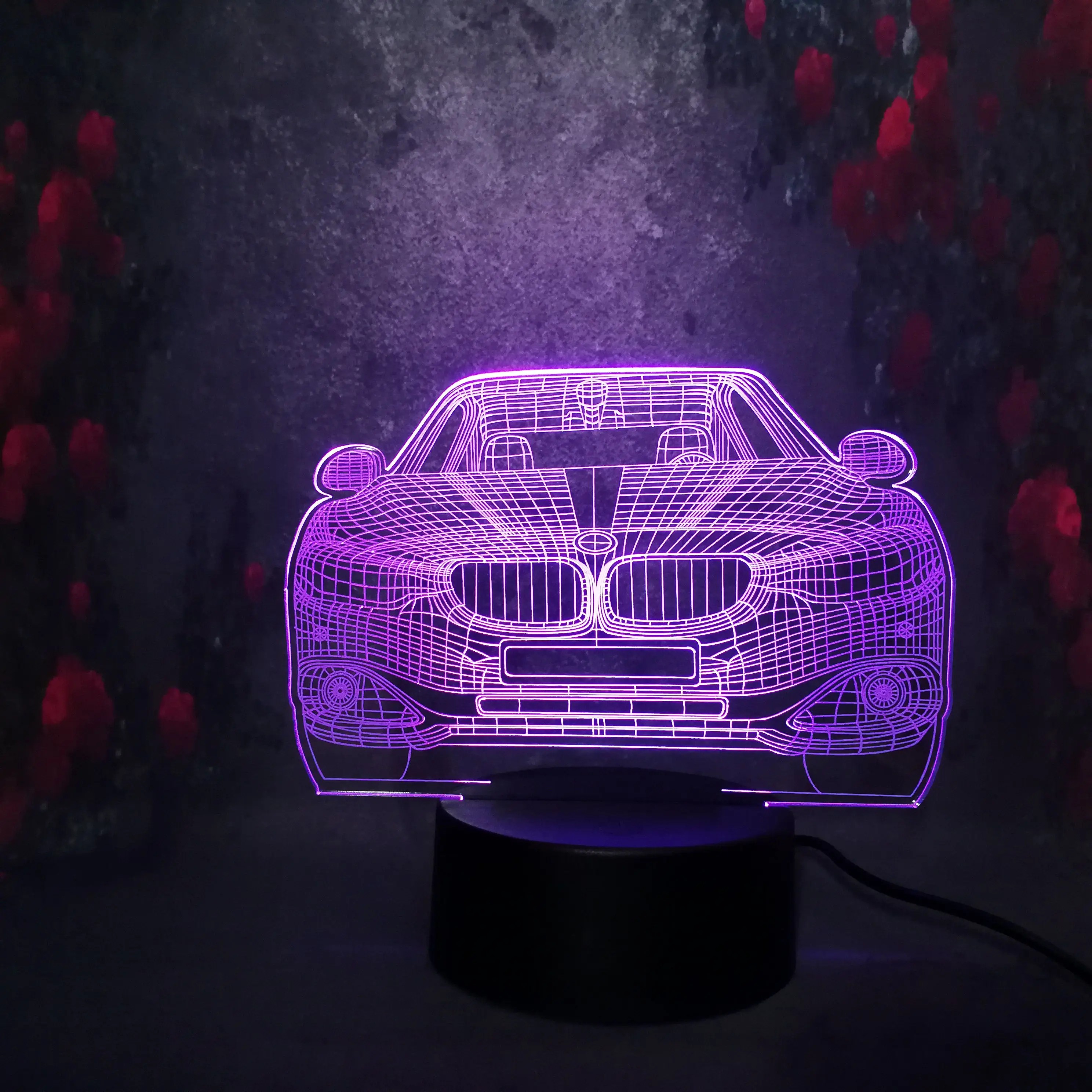 Роскошный автомобильный 3D светодиодный светильник 7 меняющих цвет Лава Ламара