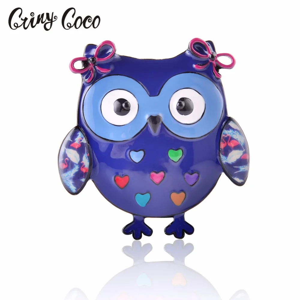 Женская Винтажная брошь в вечерние совы с сердечками|Броши| |