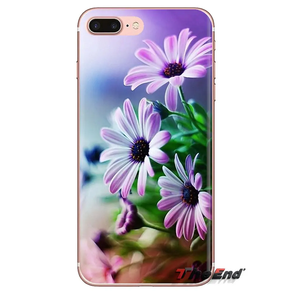 Purple Osteospermum Akila Mix For LG Spirit Motorola Moto X4 E4 E5 G5 G5S G6 Z Z2 Z3 G2 G3 C Play Plus Mini Silicone Phone Cover |