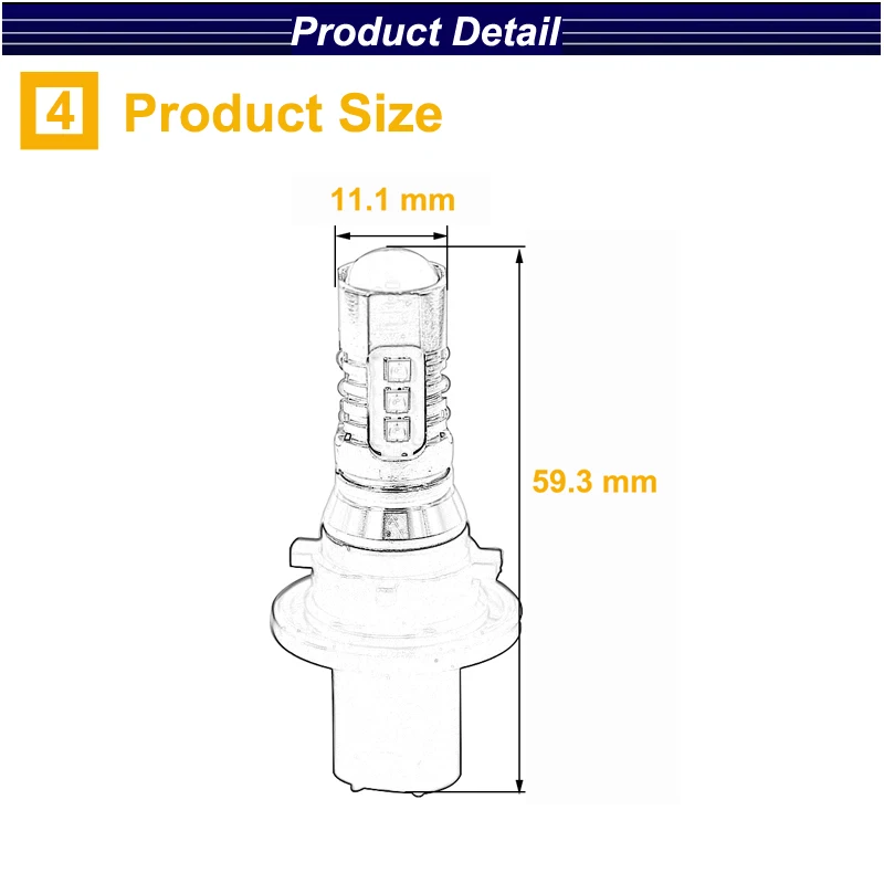 HSUN 2 шт. янтарно-желтый без ошибок PH24WY LED 80W C.R.E.E светодиодный ные лампы для Audi Cadillac