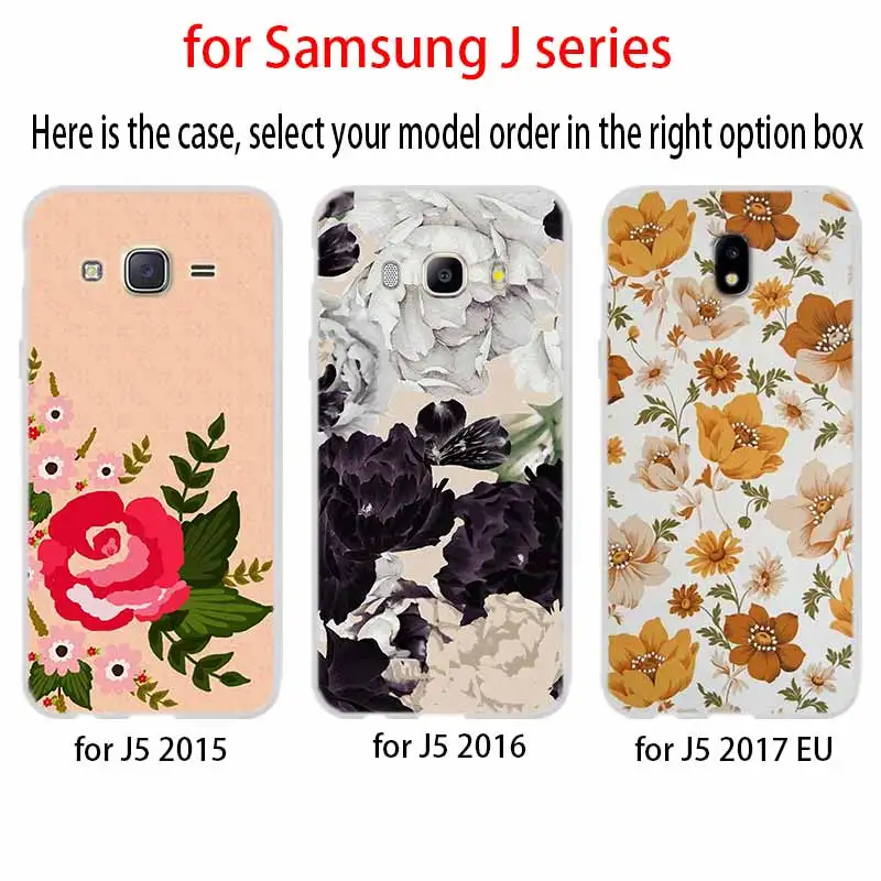 Тропические листья Персиковый Цветок чехол для Samsung J8 J4 J6 Plus 2018 J5 J3 J7 2017 ЕС 2016 Prime