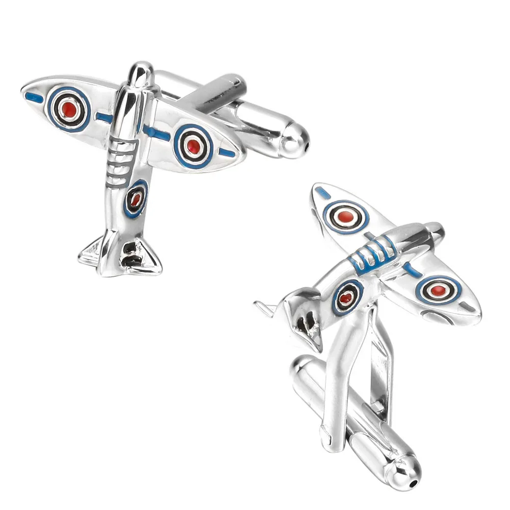 Модные запонки в стиле самолета для мужчин горячая Распродажа настоящие Зажимы