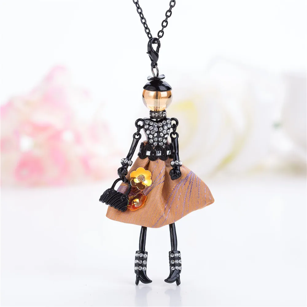 Ожерелье Женское зимнее длинное с разноцветной подвеской 1 шт.|women accessories|doll