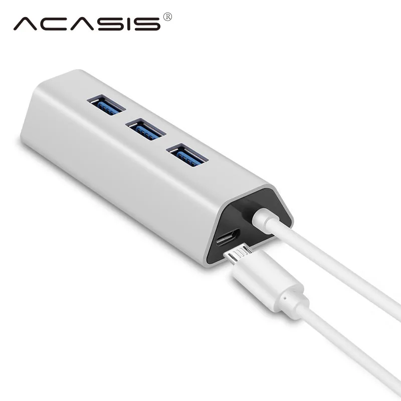 Acasis USB 3 0 концентратор 4 порта алюминиевый мульти usb-хаб с адаптером питания