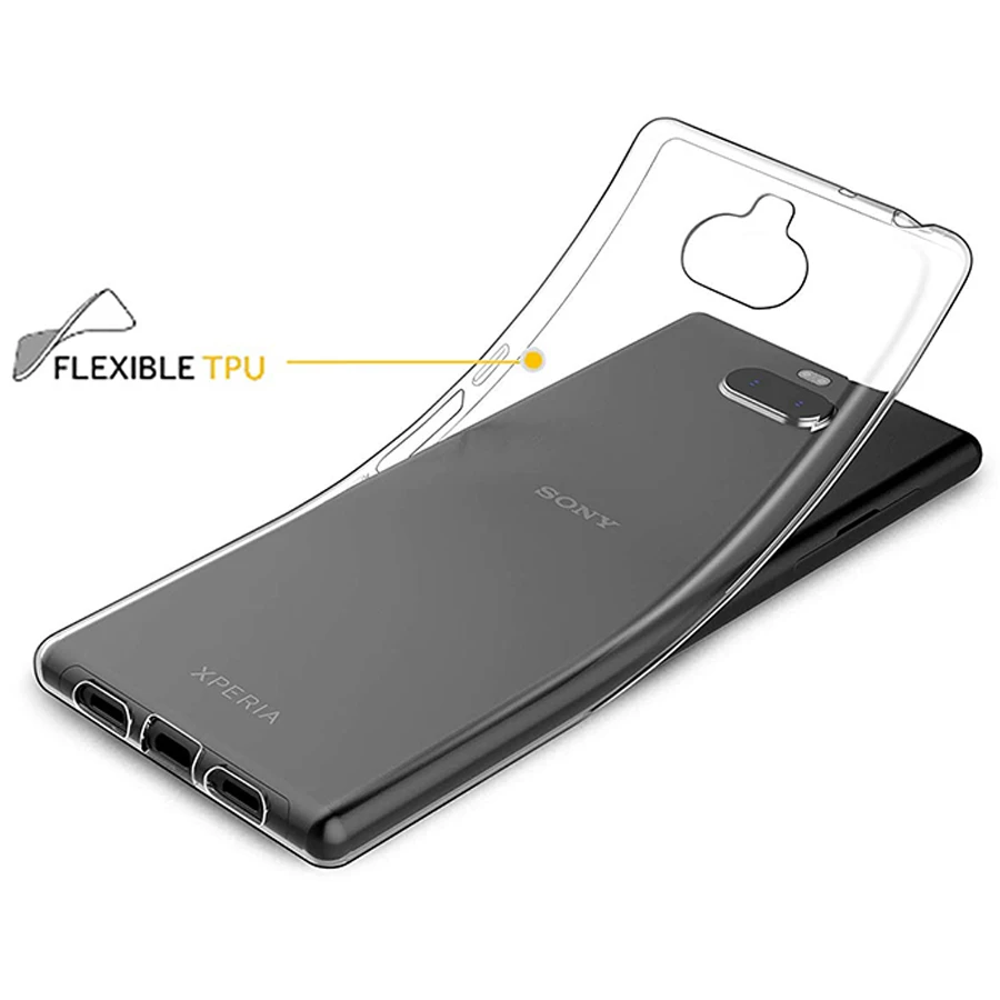 Мягкий прозрачный ТПУ чехол для Sony Xperia 1 10 XZ XZ1 XZ2 Compact XZs XZ3 Premium XA XA1 Plus XA2 ультра