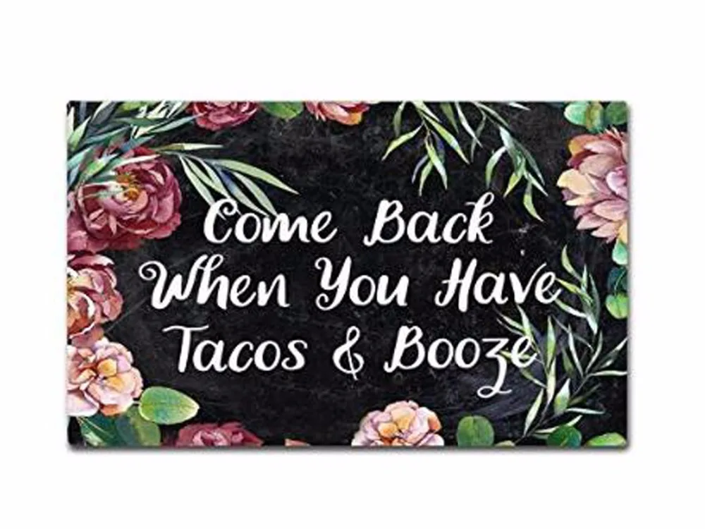 Вернитесь когда у вас есть коврик для прихожей с надписью tacos нескользящий