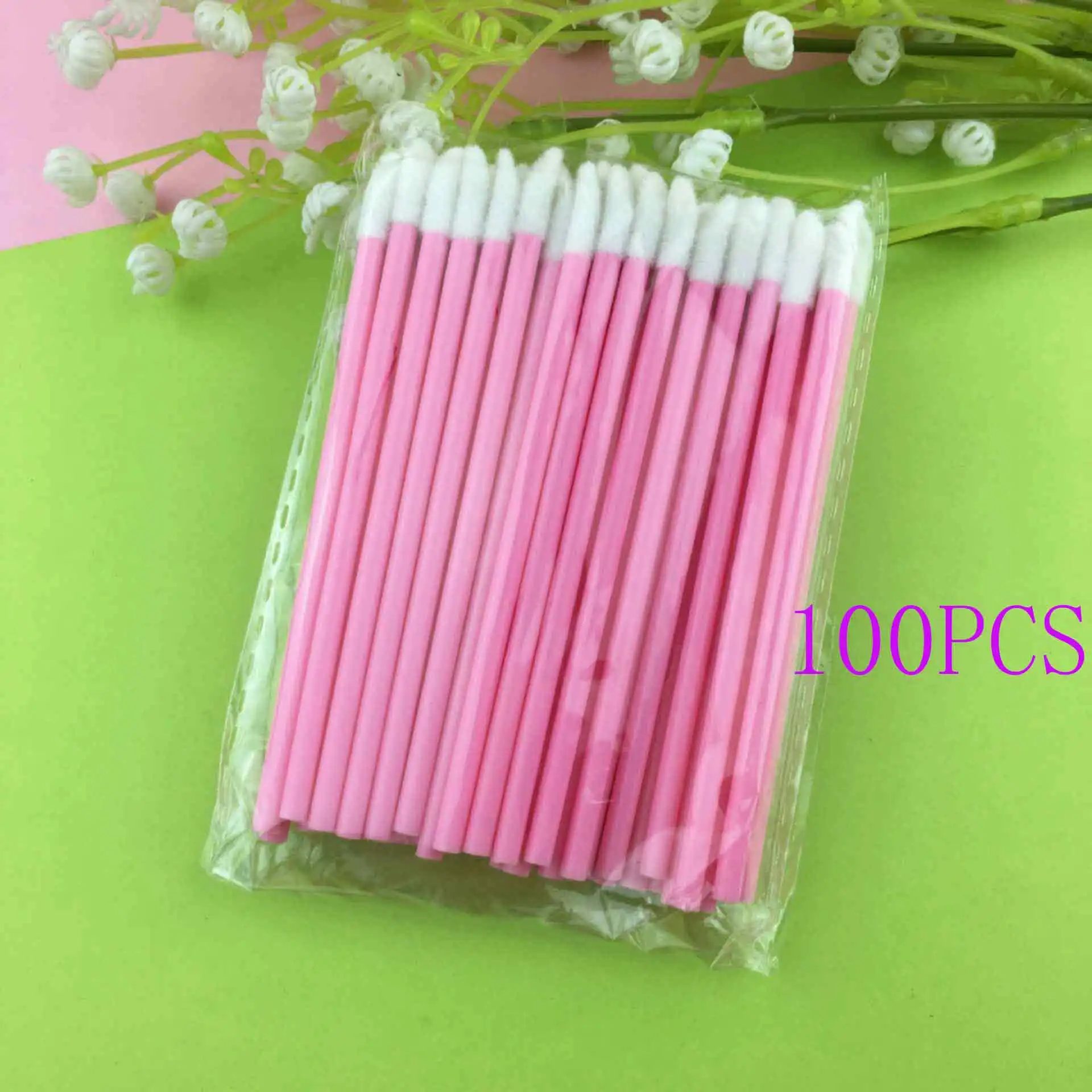 100PCS 100/50 шт многоцветные одноразовые макияж кисть для губной помады палочка-аппликатор для блеска макияж инструменты модный дизайн - Handle Color: 100PCS