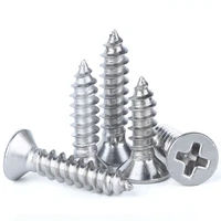 50pcs phillips cross countersunk flat head self tapping screws 316 stainless steel m2 m2 2 m2 6 m3 m3 5