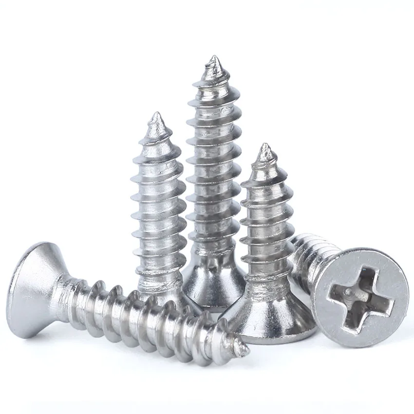 50 шт. M2 M2.2 M2.6 M3 M3.5 Phillips Cross потайная плоская головка саморезы 316 нержавеющая