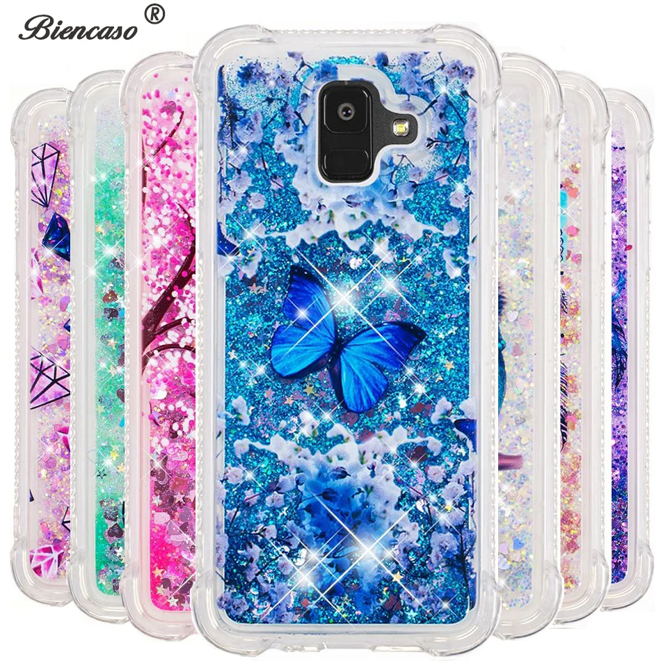 Блеск динамическая жидкость чехол для samsung Galaxy A6 A8 плюс J2 Pro A6+ A310 A510 A320 A520 A720 бампер с жидким песком чехол B31