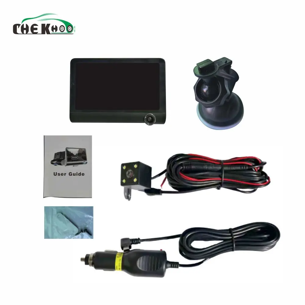 4,0 ''3-полосная Автомобильная dvr камера, видео рекордер заднего вида, авто регистратор с двумя камерами s Dash Cam DVRS, двойной объектив, Blackbox 3 Cam
