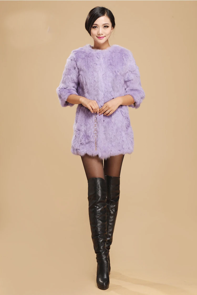 Новые оригинальные натуральная Шуба из натурального кролика Женская обувь на