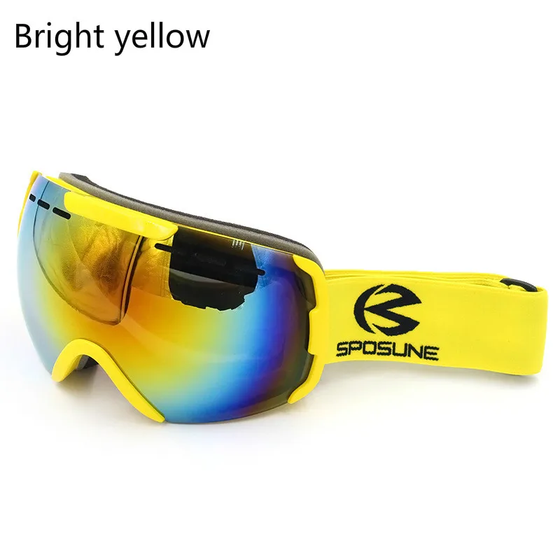 Лыжные очки для мужчин и женщин двухслойные антизапотевающие ветрозащитные с