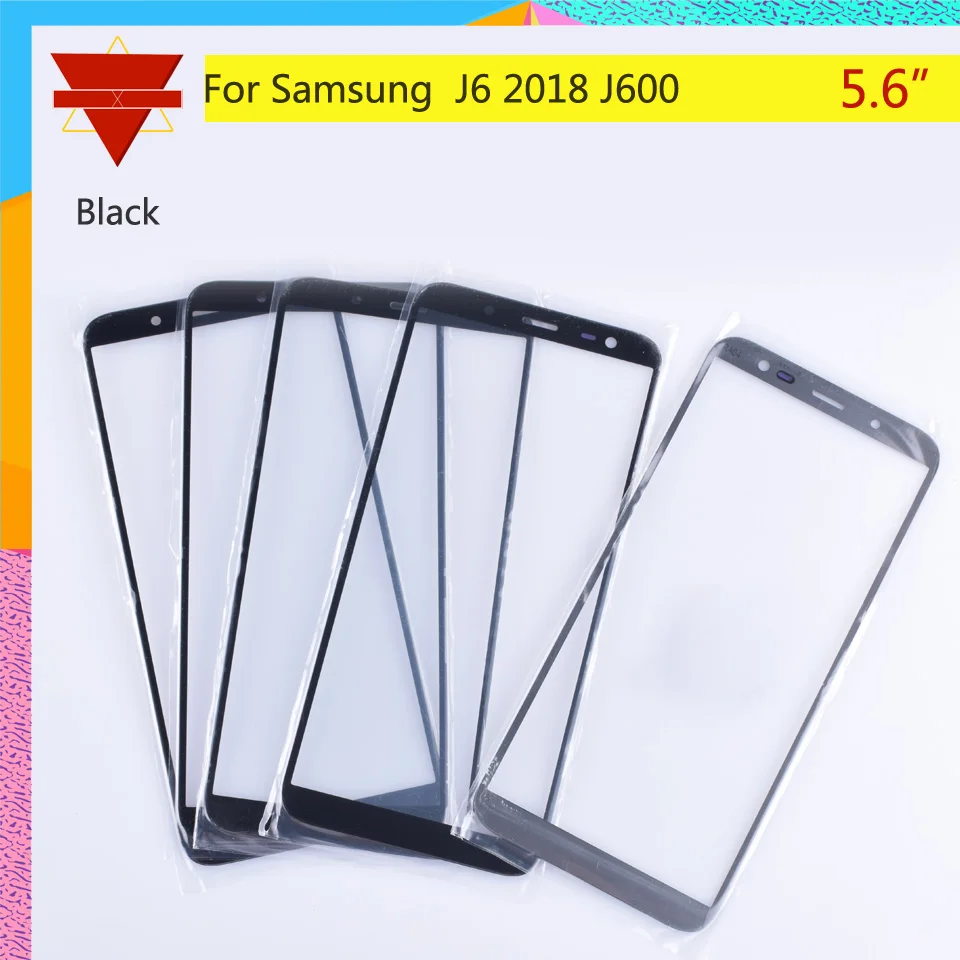 10 шт./лот для Samsung Galaxy J6 2018 J600 J600F сенсорный экран внешнее стекло тачскрин объектив