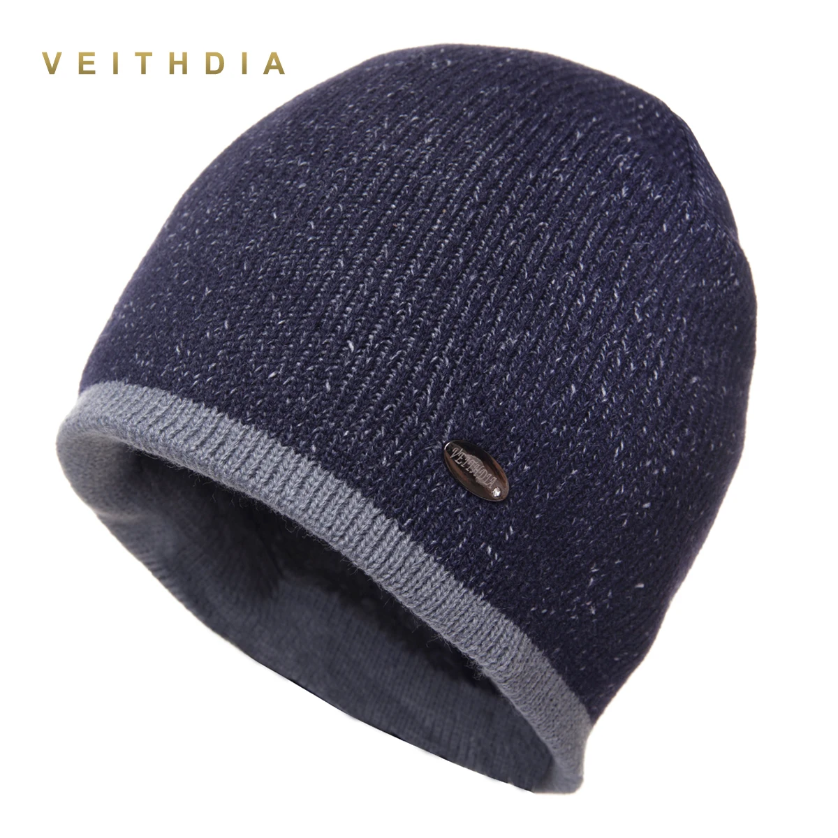 Мужские зимние вязаные шерстяные шапки VEITHDIA шапка в стиле хип-хоп для мальчиков