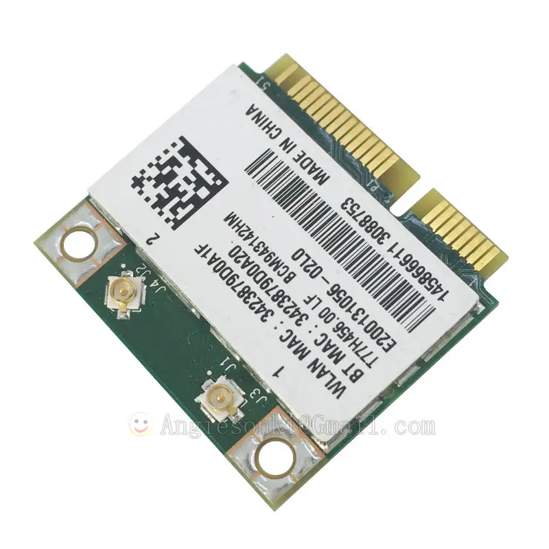 Новый адаптер Broadcom BCM943142HM 150 Мбит/с 2 4 ГГц Mini PCi E 802.11b/g/n WiFi + Bluetooth 0 для DELL Inspiron 13z 17R 3460