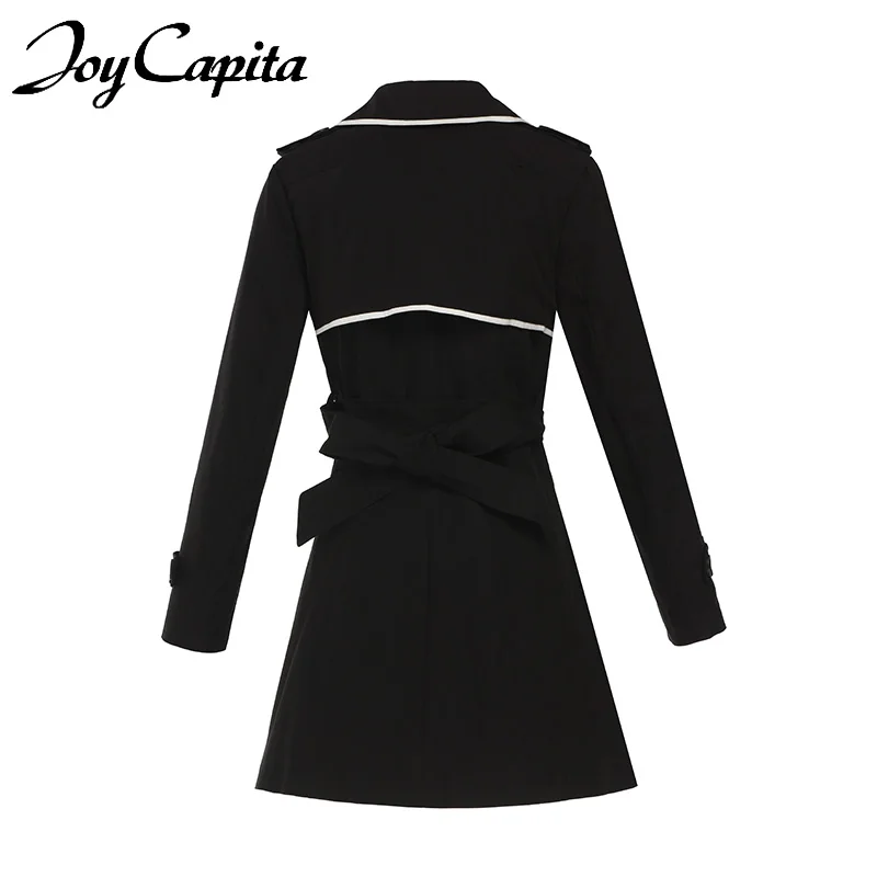 Радость Душу Населения Весна Женщины Черное Пальто С Длинными Рукавами Тонкий