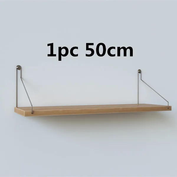 1pc 50cm Length Упрощенная деревянная декоративная настенная полка, деревянная настенная стойка, Высококачественная декоративная полка для хранения домашнего ремесла - Цвет: 1pc 50cm Length