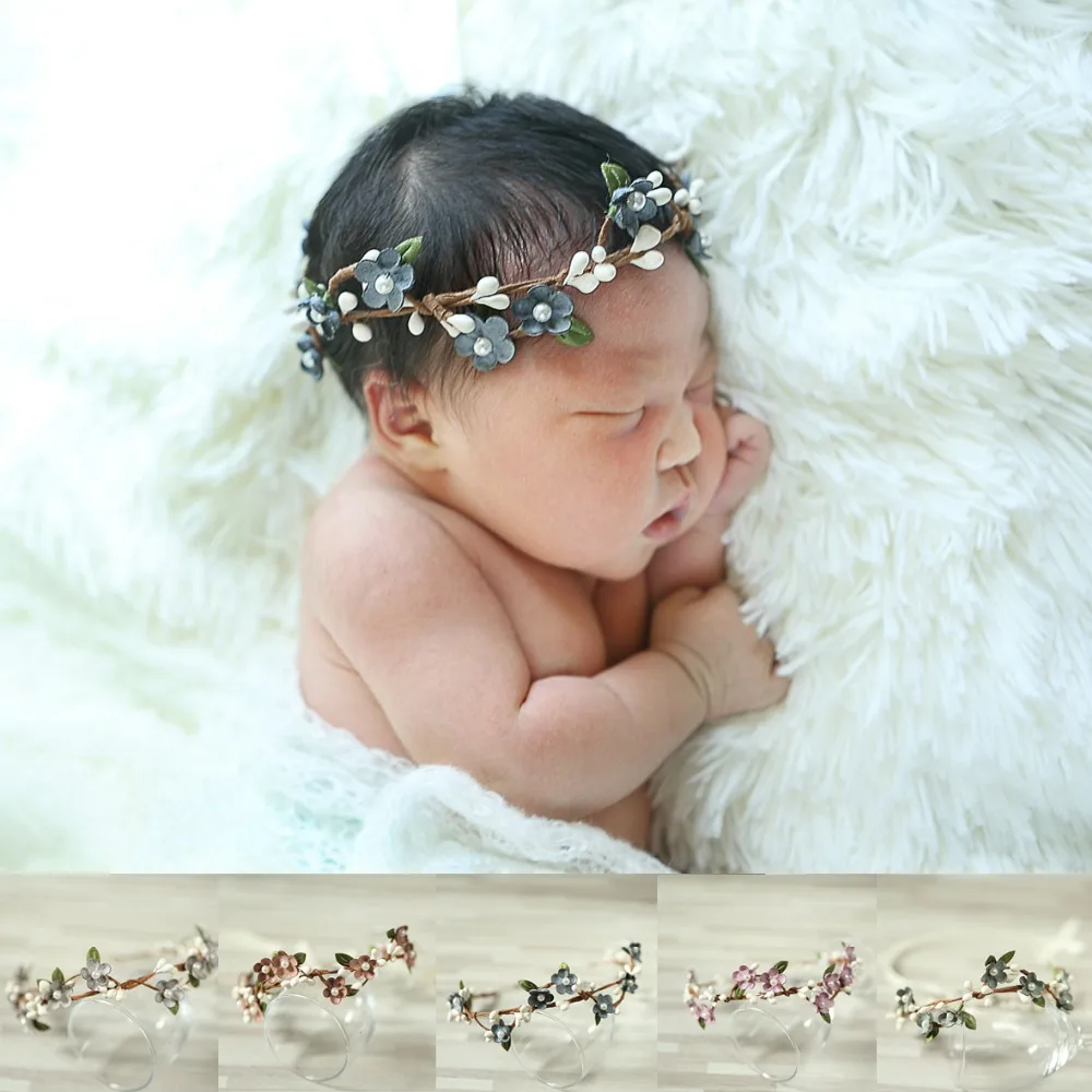 

baby garland handmade Baby Headband , Newborn Headband, fake Flower, Baby Girl Infant,Headband,Baby Headbands,Baptism