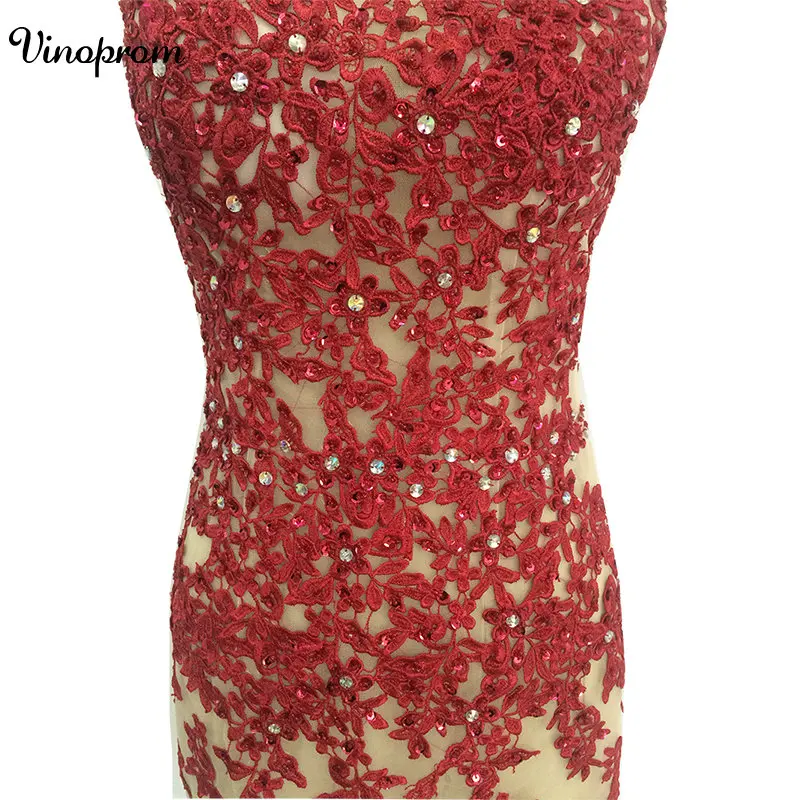Новые сексуальные красные Коктейльные мини платья с блестками и аппликацией