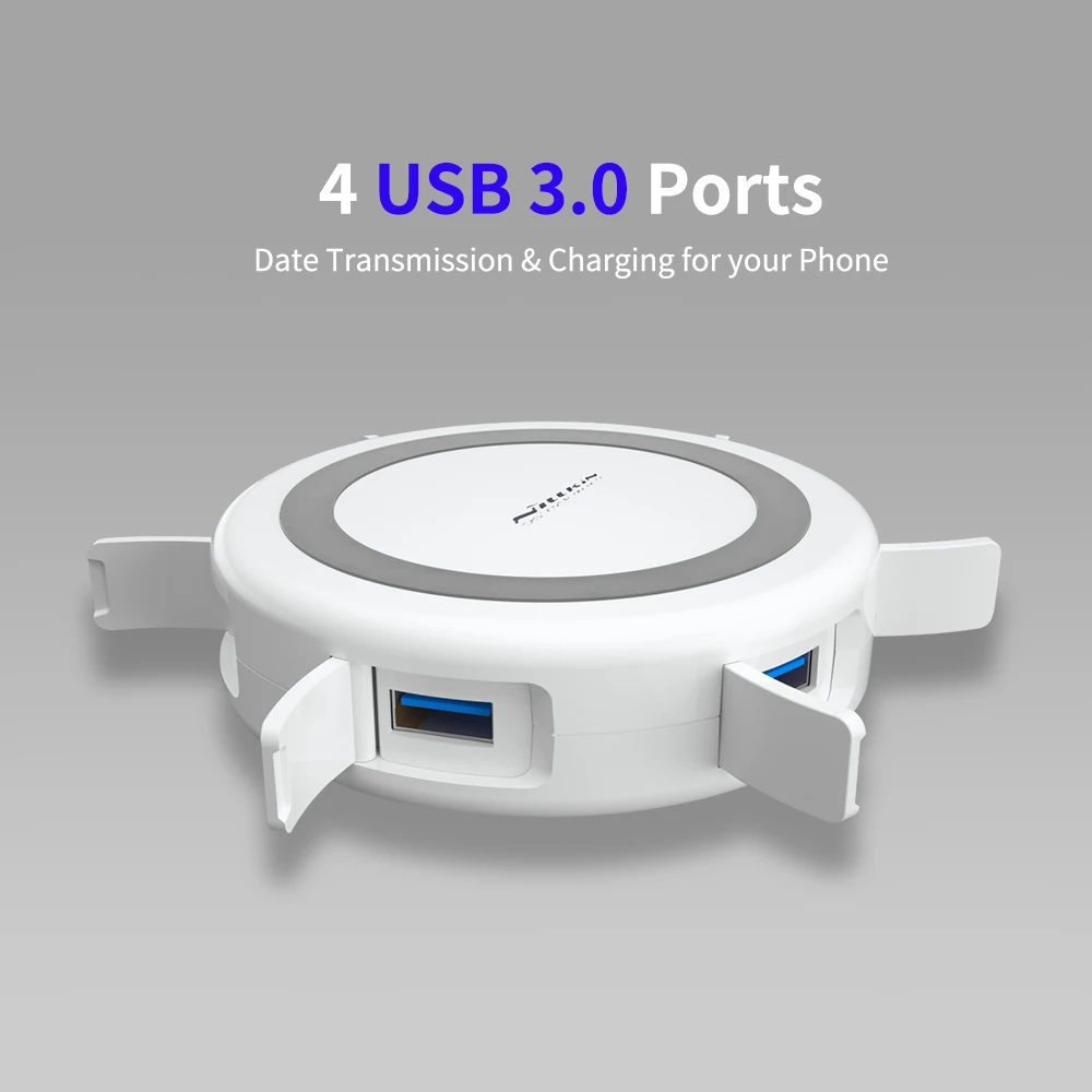 NILLKIN USB Продлить концентратор USB 3,0 5 Порты для Xiaomi Pocophone F1 для iPhone XS для samsung S8 Qi Беспроводной Зарядное устройство Android адаптер