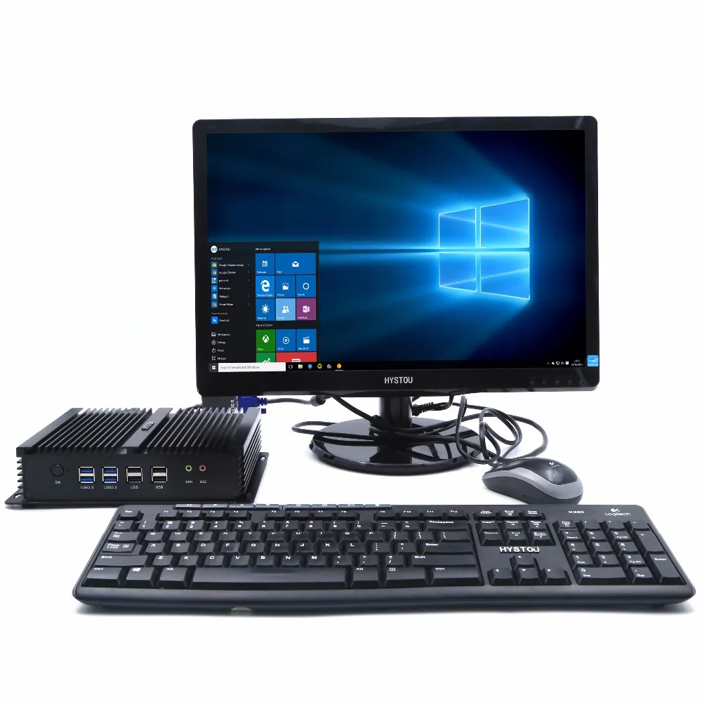 Intel core i7 безвентиляторный мини ПК windows 7 core i7 5550u Мини ПК промышленный i5 i3 intel gigabit lan 4k графика Мини ПК двухъядерный