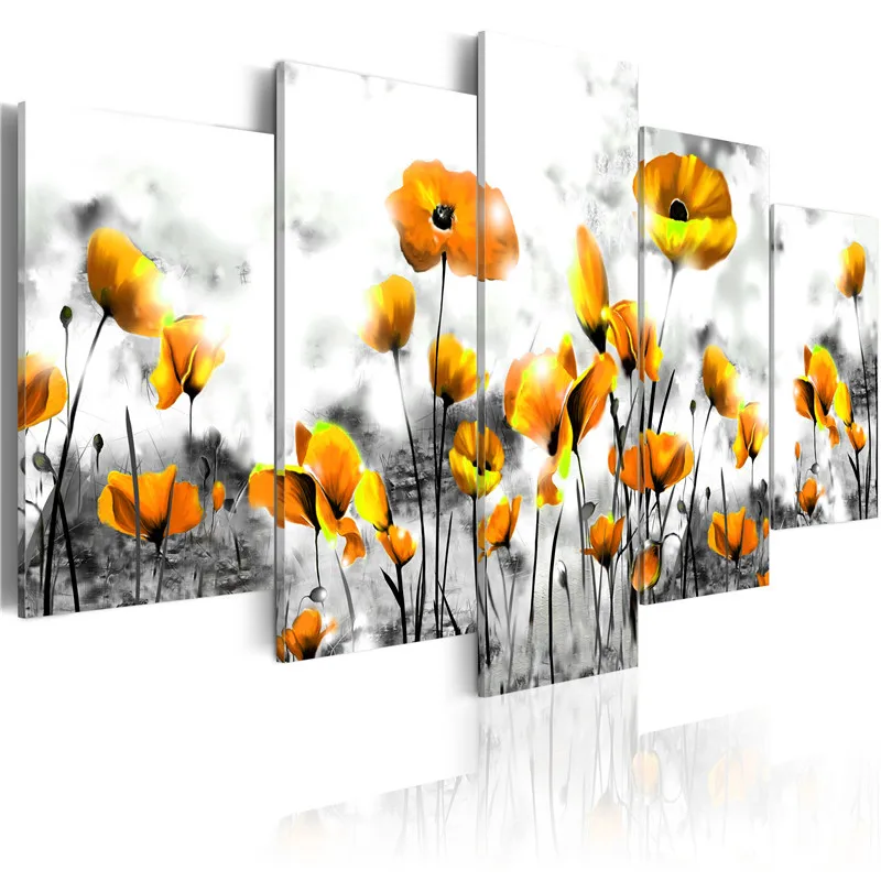 Фон для фотографирования с изображением ярко красного Поппи серого и белого