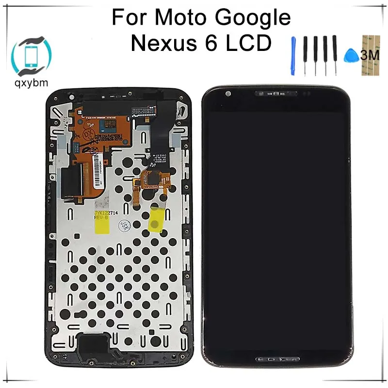 5 96 &quotдля Motorola для Moto Google Nexus 6 XT1100 XT1103 ЖК дисплей сенсорный экран с рамкой