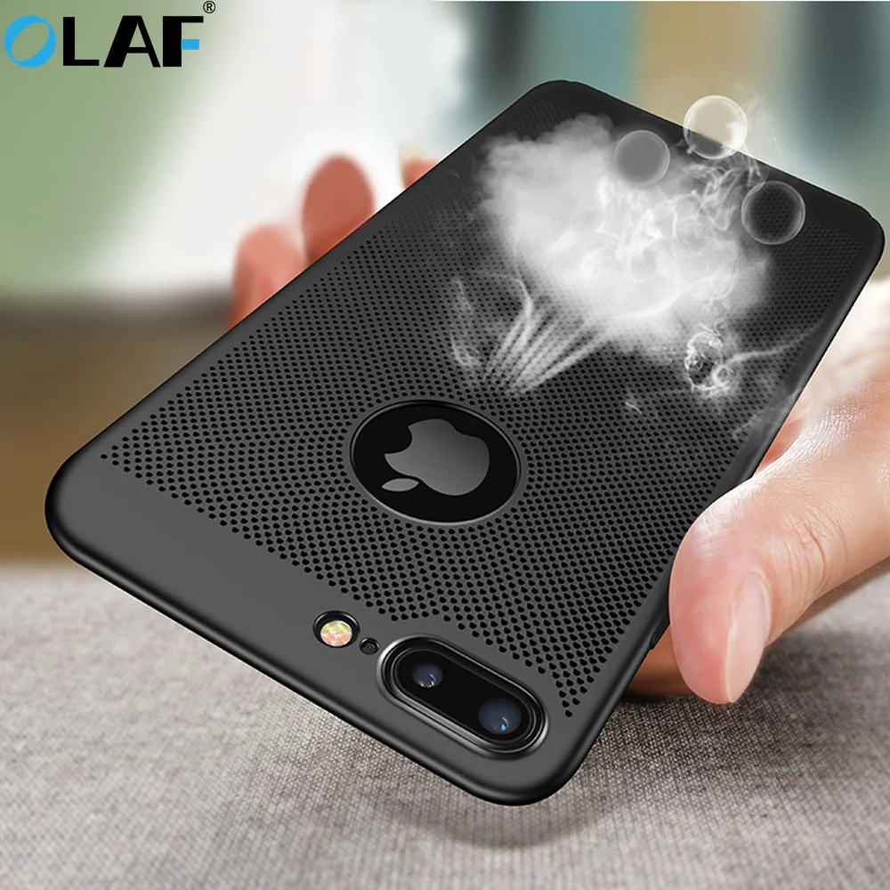 Ультратонкий чехол OLAF для iPhone X 6 6s 7 8 Plus чехлы с отверстиями рассеивания тепла