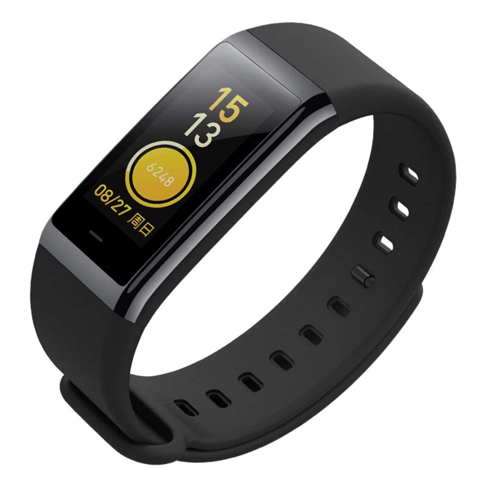 Фитнес-браслет Xiaomi Amazfit Cor английская версия Midong Smart Band 1,2" цветной экран 5 атм водонепроницаемый смарт-браслет - Цвет: Black
