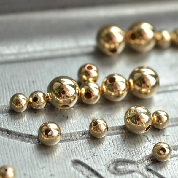 10 шт. бусины из золота 14 к|14k gold filled beads|gold beads14k |