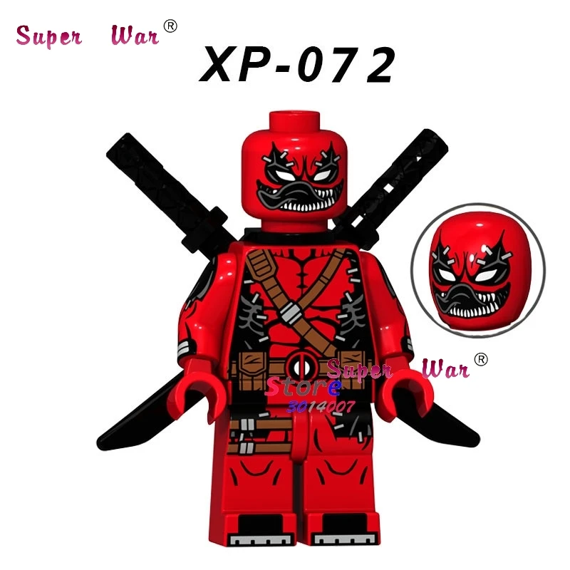 XP072 Одиночный фильм Marvel Человек-паук, Дэдпул, Капитан Америка, Железный человек, муравей, Халк, строительные блоки, игрушка для детей - Цвет: XP072