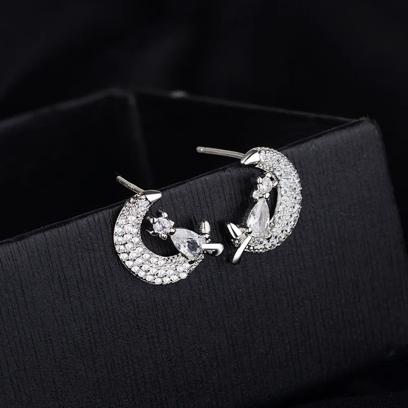 Серьги Moon cat ювелирные изделия и аксессуары модные серьги