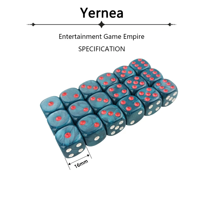 Новые 6 шт. Акриловые Кубики 16 мм круглые уголки мраморный эффект набор синих
