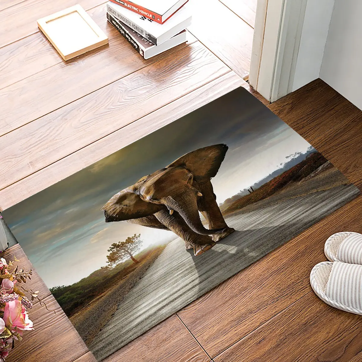 Шоссе слон двери коврики кухня пол ванной коврик для входной абсорбент Крытый