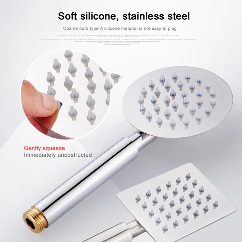 bakala round square 81012 inch stainless steel showerhead bathroom shower faucet head rain ultrathin shower head lc1010 free global shipping