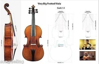 hand made big 5 string viola 17 78 fretted viola 455mmbig resonant sound