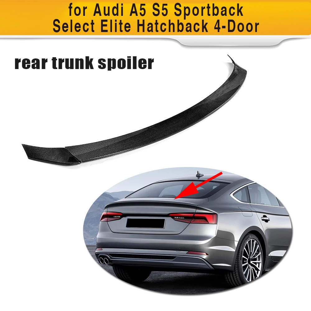 Спойлер заднего багажника из углеродного волокна крыла для Audi A5 S5 Sportback хэтчбек 4