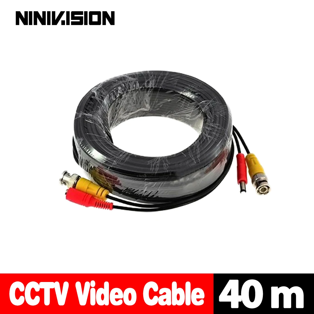 Кабель видеонаблюдения NINIVISION кабель BNC + DC для камер 40 м|cable wire connector|cable connectorconnector