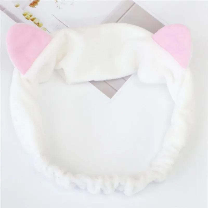Женская повязка для волос PINKSEE с кошачьими ушками милая на голову мытья лица