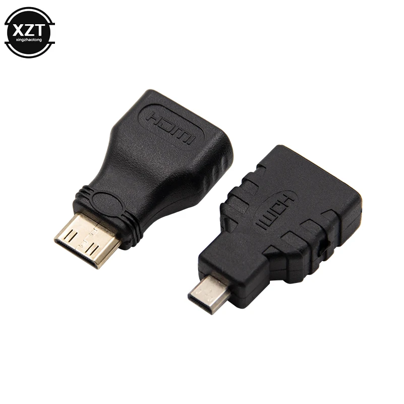 1 шт. HDMI в Micro + Mini конвертер позолоченный HD Удлинительный адаптер разъем для видео