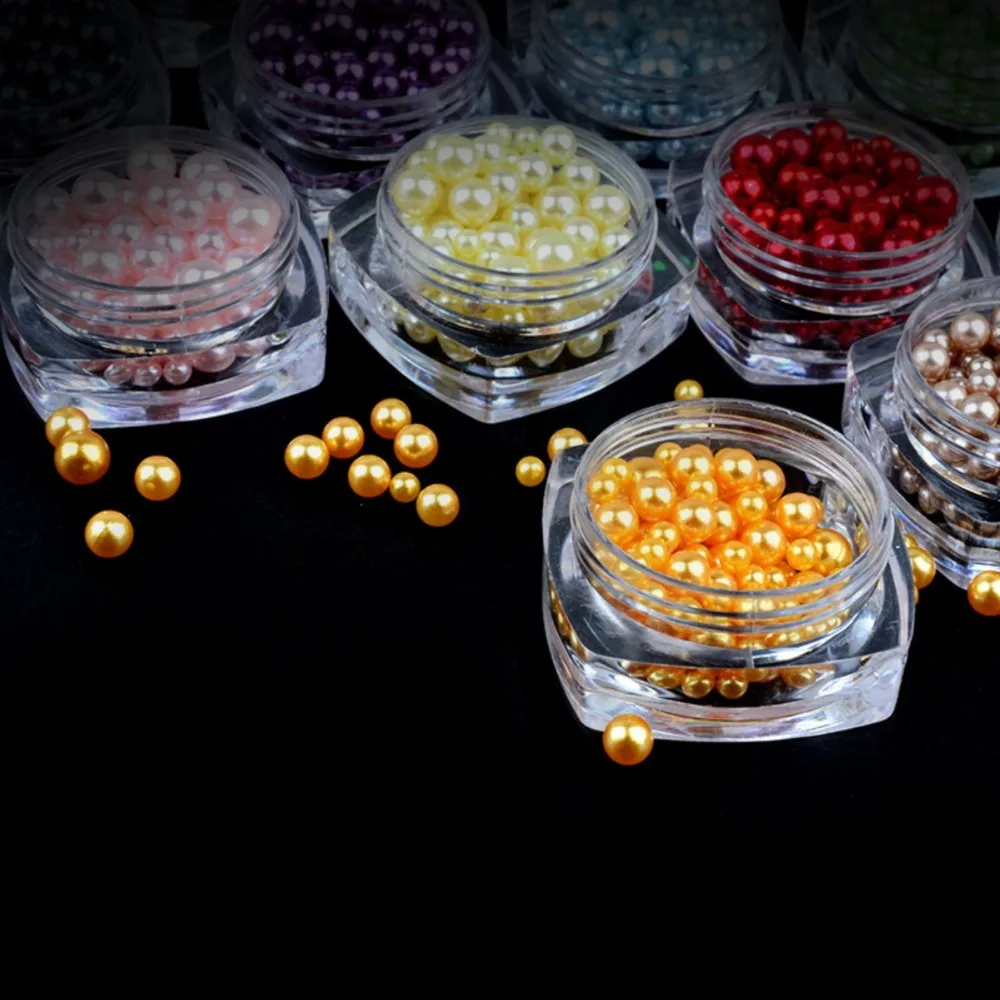 Сделай Сам Япония 3D дизайн ногтей матовый жемчуг красочный круглый шар смешанный