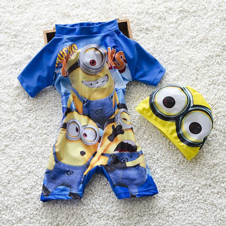 Детские купальники Гадкий я Мальчики дети купальный костюм Миньон Boyleg Купальник