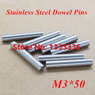 

100pcs/lot M3*50 GB119 Stainless Steel Dowel Pins / Cylinder Pin Dia 3mm